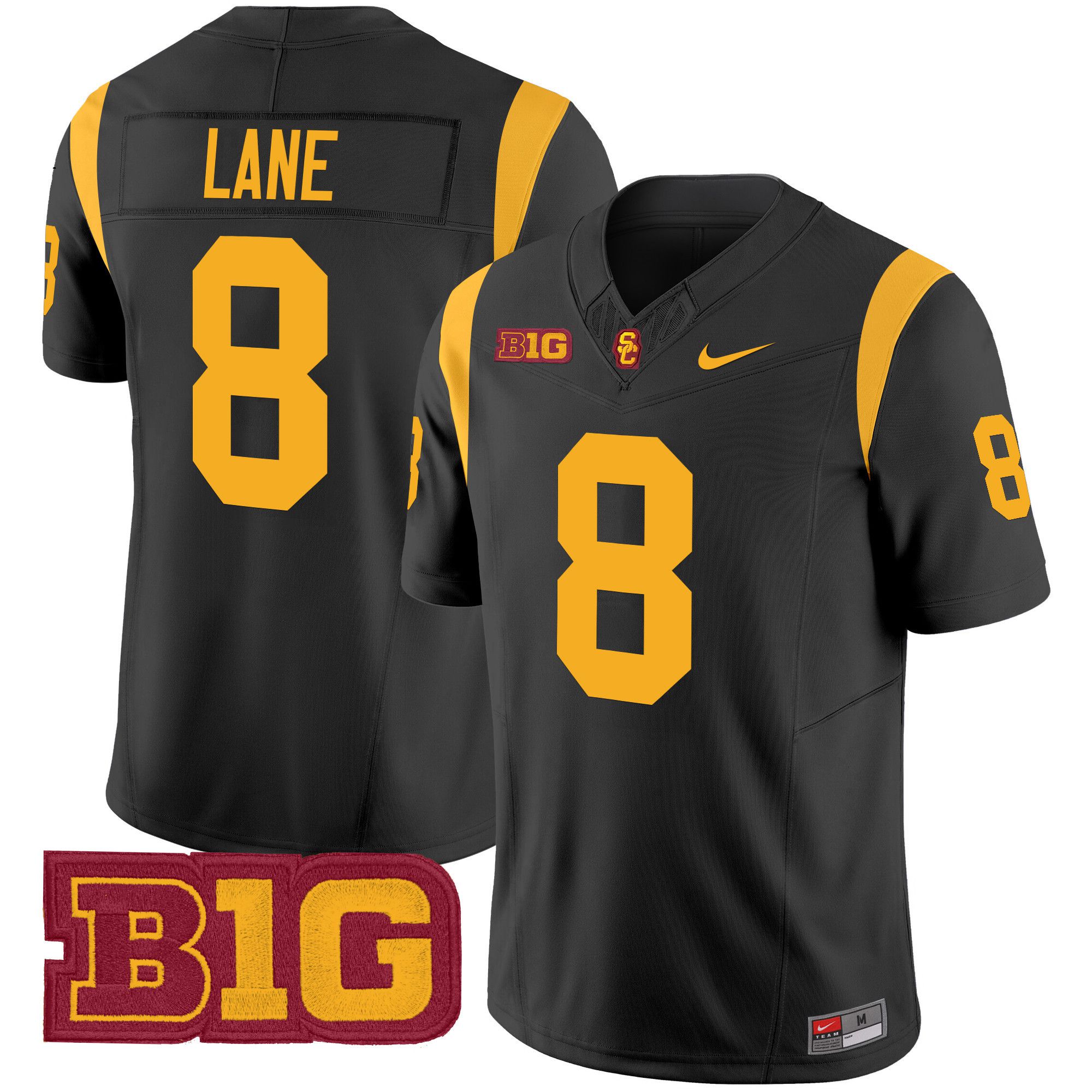 Men USC Trojans #8 Lane Black Nike 2024 Vapor Limited NCAA Jersey style 1